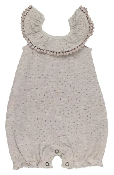 L'ovedbaby Pointelle Organic Cotton Bubble Romper In Cloud