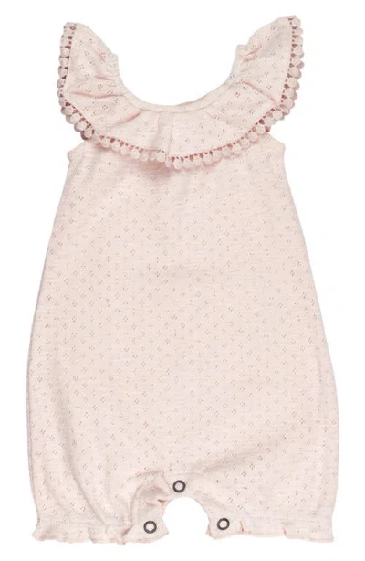 L'ovedbaby Pointelle Organic Cotton Bubble Romper In Cotton Candy