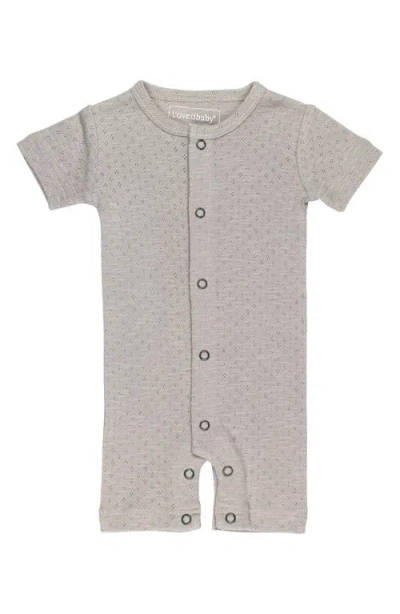 L'ovedbaby Pointelle Organic Cotton Romper In Cloud