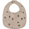 L'ovedbaby Print 2-layer Reversible Organic Cotton Bib In Brown