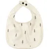 L'ovedbaby Print 2-layer Reversible Organic Cotton Bib In Neutral