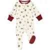 L'ovedbaby Print Fitted One-piece Organic Cotton Footie Pajamas In Game Day