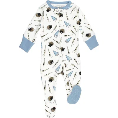L'ovedbaby Print Fitted One-piece Organic Cotton Footie Pajamas In Let's Go