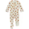 L'ovedbaby Print Fitted One-piece Organic Cotton Footie Pajamas In White