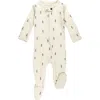 L'ovedbaby Print Fitted One-piece Organic Cotton Footie Pajamas In White