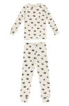 L'ovedbaby Print Fitted Organic Cotton Two-piece Pajamas In Enchanted Pumpkins