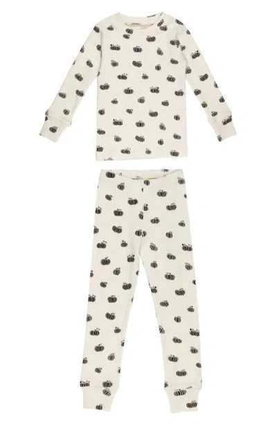 L'ovedbaby Print Fitted Organic Cotton Two-piece Pajamas In Enchanted Pumpkins