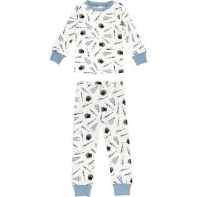 L'ovedbaby Print Fitted Organic Cotton Two-piece Pajamas In Let's Go