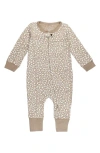 L'ovedbaby Print Organic Cotton Romper In Oatmeal Ditsy Floral