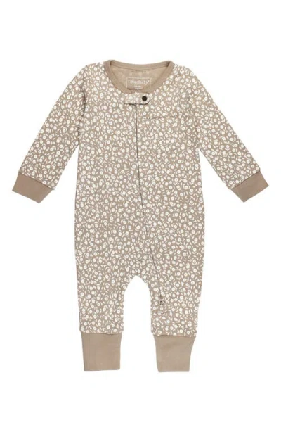 L'ovedbaby Print Organic Cotton Romper In Oatmeal Ditsy Floral