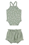 L'ovedbaby Print Organic Cotton Tank Bodysuit & Bloomers Set