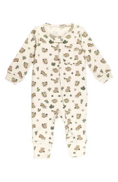 L'OVEDBABY L'OVEDBABY PRINT ORGANIC COTTON ZIP ROMPER