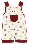 L'ovedbaby Print Sleeveless Organic Cotton Pocket Romper In Game Day