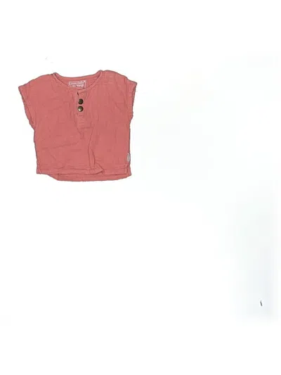 Pre-owned L'ovedbaby Kids' Short Sleeve Top Pink Keyhole Neckline Tops