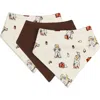 L'ovedbaby Kids'  X Paddington© Assorted 3-pack Organic Cotton Bandana Bibs In Animal Print