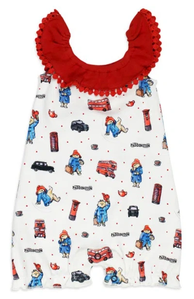 L'ovedbaby X Paddington Bear™ Ruffle Organic Cotton Bubble Romper In London Paddington