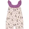 L'ovedbaby X Paddington Bear™ Ruffle Organic Cotton Bubble Romper In Sweet Paddington