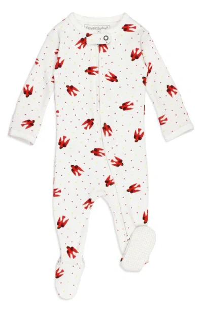 L'ovedbaby X 'the Very Hungry Caterpillar'™ Fitted One-piece Organic Cotton Pajamas In Red Bird