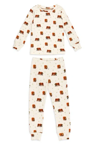 L'ovedbaby X 'the Very Hungry Caterpillar™' Fitted Organic Cotton Two-piece Pajamas In Brown Bear