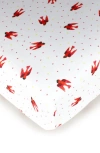 L'ovedbaby X The Very Hungry Caterpillar Print Fitted Organic Cotton Crib Sheet In Red Bird