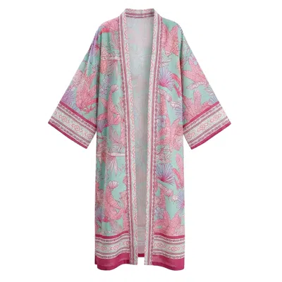 Loveist Mağazasi Women's Agua Botanical Kimono In Pink