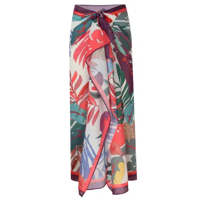 Loveist Mağazasi Women's Bancha Abstract Jungle Pareo Sarong In Multi