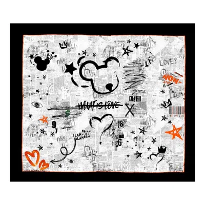 Loveist Mağazasi Women's Black / White Love Riot Cotton Pareo Sarong Cover Up In Multi