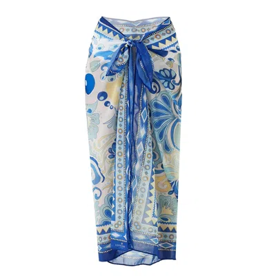 Loveist Mağazasi Women's Blue Trya Pareo Sarong