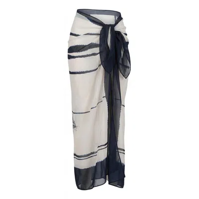Loveist Mağazasi Women's Blue / White Sailer Pareo Sarong In Multi