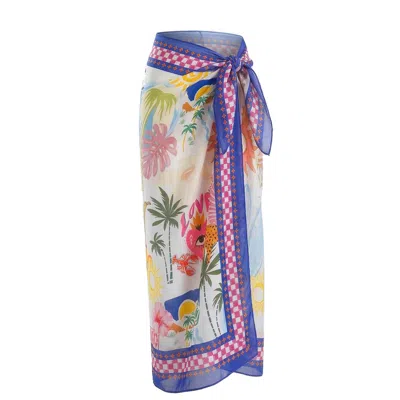 Loveist Mağazasi Women's Mercy Tropical Statement Print Pareo Sarong