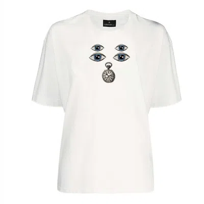Loveist Mağazasi Women's White Alice Cotton Embroidered Tshirt