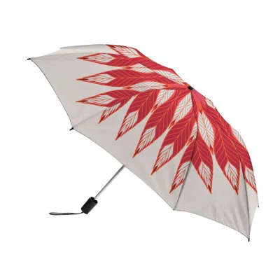 Loveist Store Leaf Semi Automatic Bag Size Umbrella In Multi