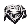 Loveist Store Women's Black / White Lovestory Satin Scarf In Multi