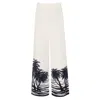 Loveist Store Women's Blue / White The Palm Trouser In Multi