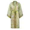 Loveist Store Women's Del Amo Oil Green Kimono In Green