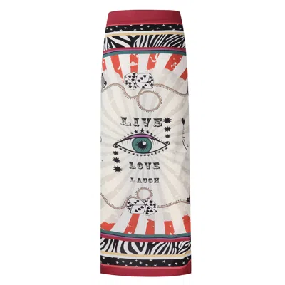 Loveist Store Women's Red Zebra Sarong Pareo