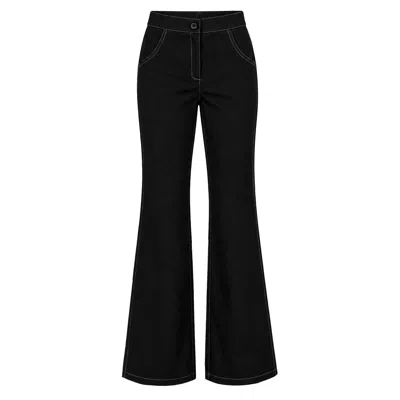 Loveist Store Women's Urban High-waisted Stretch Flared Trousers – Black