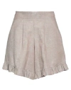 Lovelovelove You Woman Shorts & Bermuda Shorts Khaki Size L Linen, Viscose In Beige