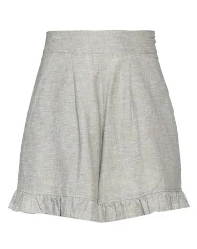 Lovelovelove You Woman Shorts & Bermuda Shorts Sage Green Size L Linen, Viscose