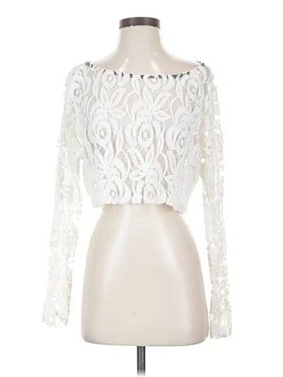 Pre-owned Lovely 3/4 Sleeve Blouse In Ivory