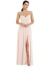 Lovely Adjustable Strap Wrap Bodice Maxi Dress With Front Slit