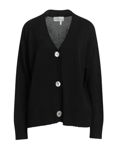 Lovely By Maglificio Di Verona Woman Cardigan Black Size S Viscose, Polyamide In Black