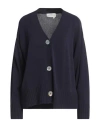 Lovely By Maglificio Di Verona Woman Cardigan Midnight Blue Size L Viscose, Polyamide