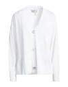 Lovely By Maglificio Di Verona Woman Cardigan White Size L Viscose, Polyamide In White