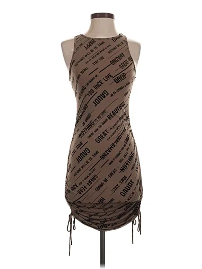 Pre-owned Lovely Day Casual Dress In Brown
