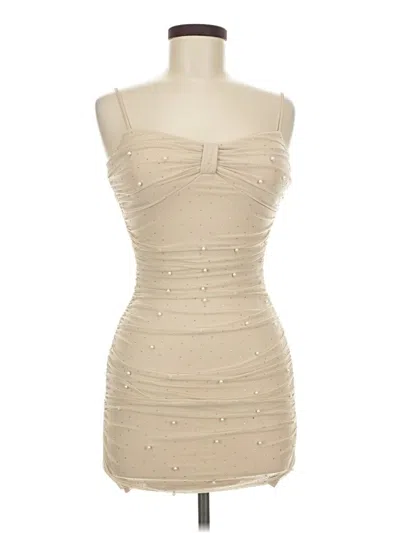 Pre-owned Lovely Day Cocktail Dress In Tan