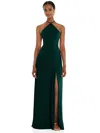 Lovely Diamond Halter Maxi Dress With Adjustable Straps In Multi
