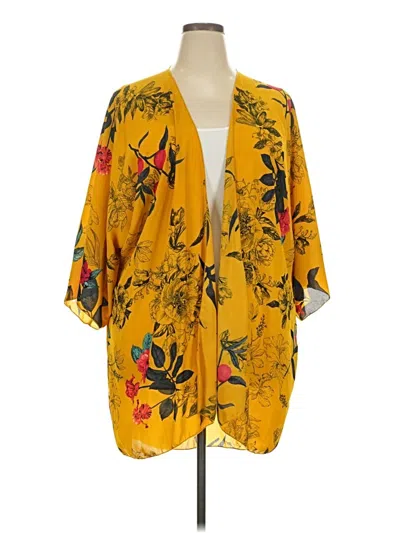 Pre-owned Lovely J Kimono In Yellow