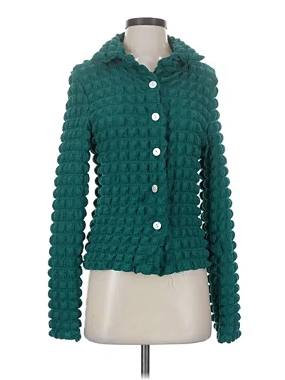 Pre-owned Lovely Melody Long Sleeve Blouse In Green