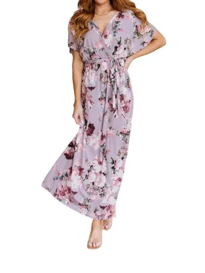 Lovely Melody Melodic Memory Floral Maxi Dress In Lilac In Purple